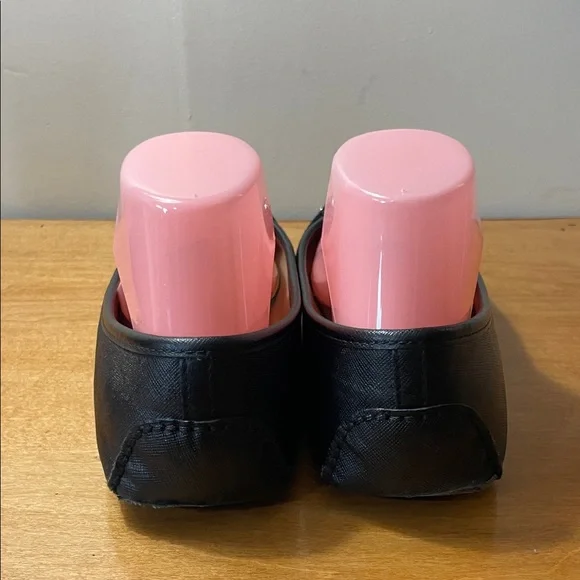 Michael Kors Black Leather MK Logo Ballet Flats. Size 10 - Picture 5 of 14